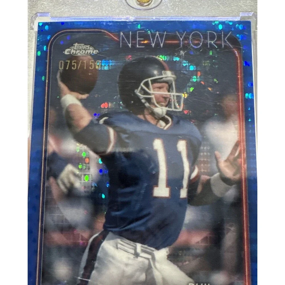 2024 Topps Chrome #140 Phil Simms Blue Sonar Refractor #/150